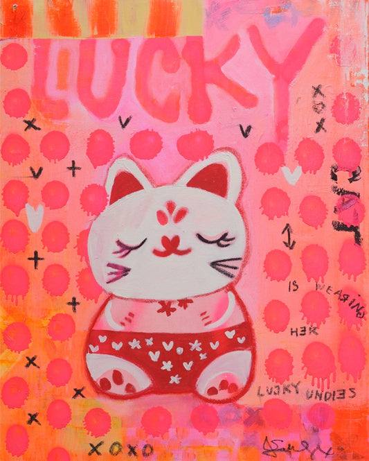 LUCKY CAT poster by Jackie Green