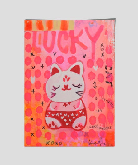 LUCKY CAT poster by Jackie Green