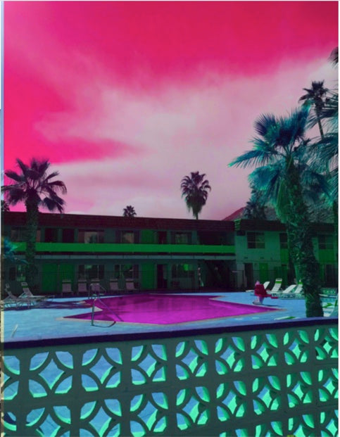 PALM SPRINGS POOLSIDE MOTEL fine art print by Jackie Green